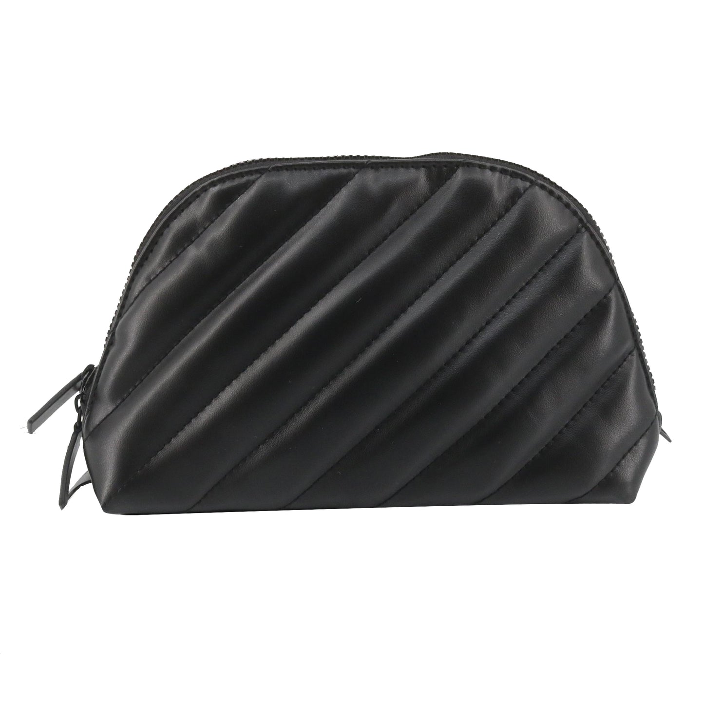 Black Leather Cosmetic Pouch