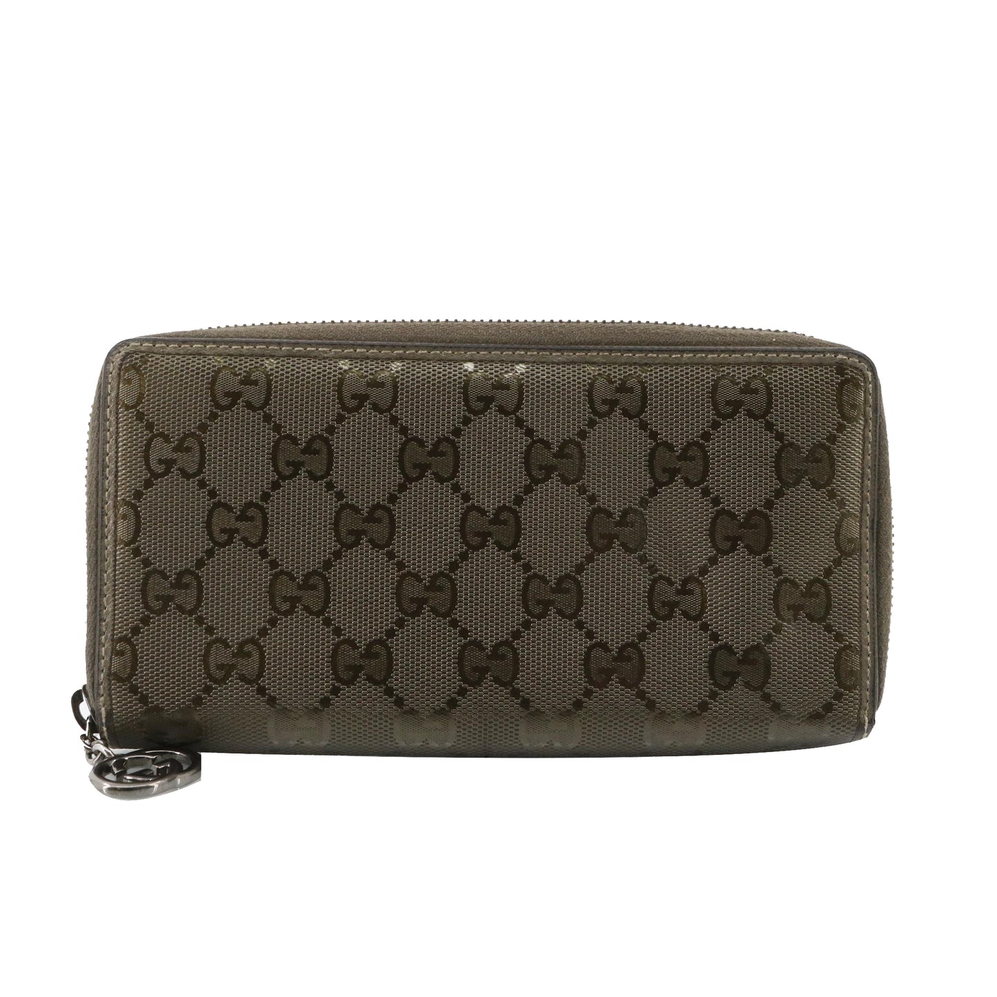 Grey Imprime Zippy Long Wallet