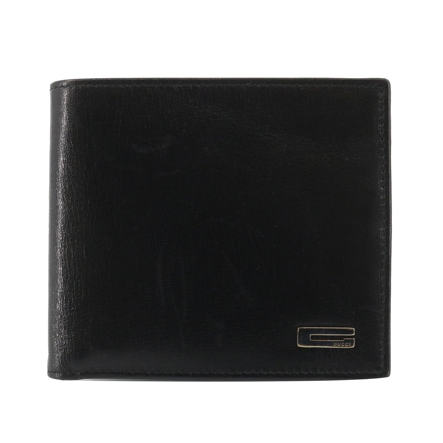 Black Leather Bi-fold Wallet