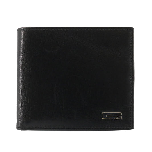 Black Leather Bi-fold Wallet