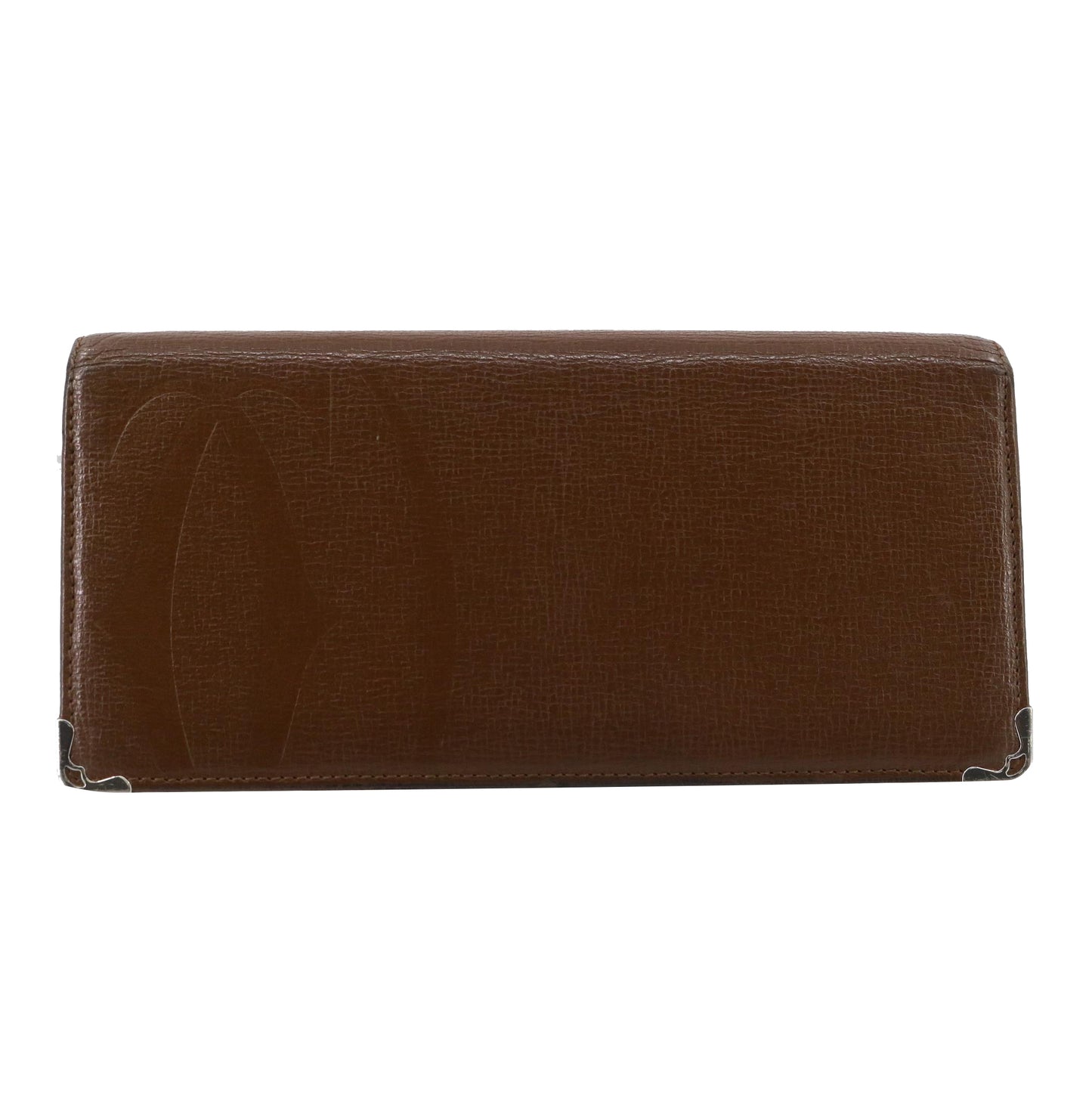 Brown Leather Long Wallet