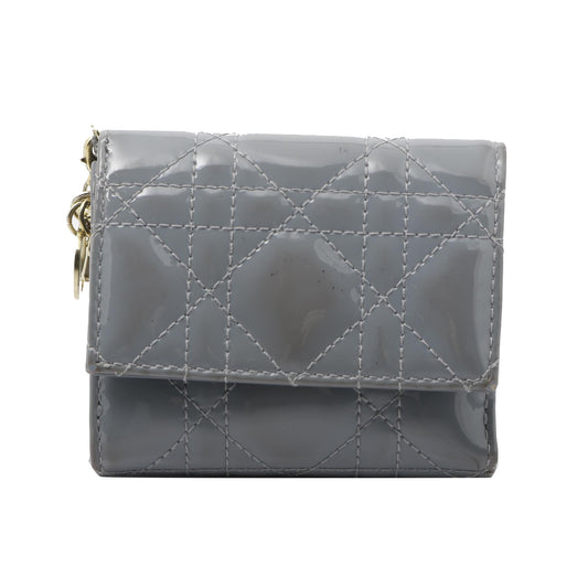 Grey Lotus Tri-fold Wallet