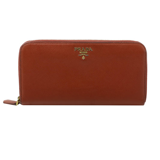 Red Saffiano Zippy Wallet