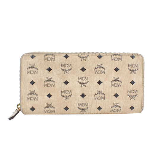 White Visetos  Zippy Wallet