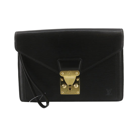 Epi Black Sellier Dragonne Clutch