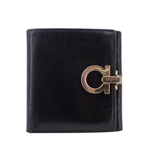 Black Leather Bi-Fold Wallet