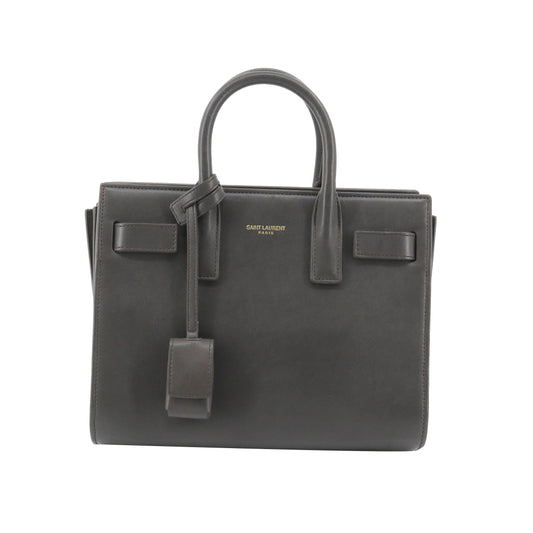 Grey Leather Handbag