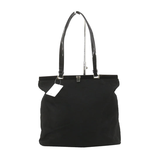 Black Nylon Tote Bag