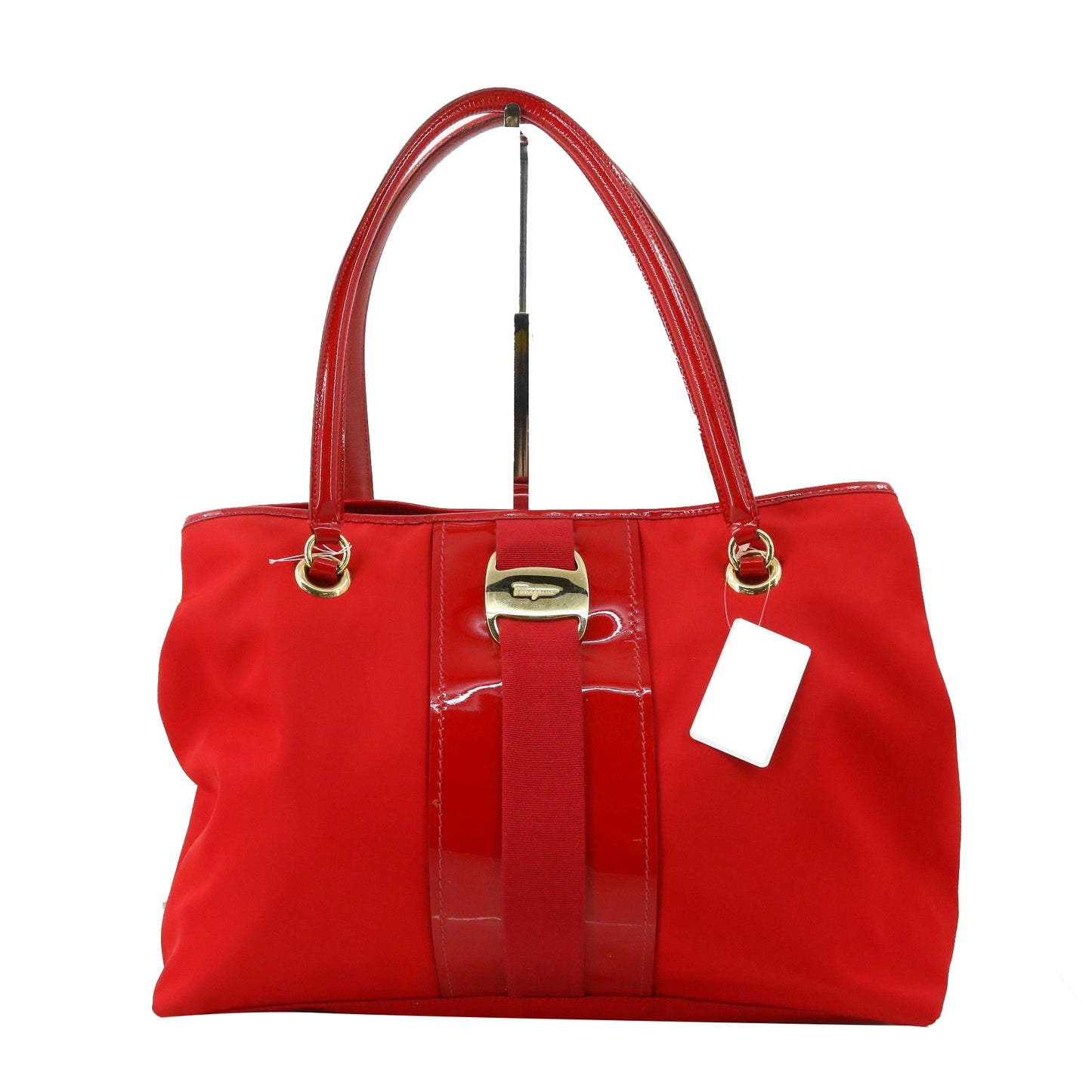 Red Leather Tote Bag