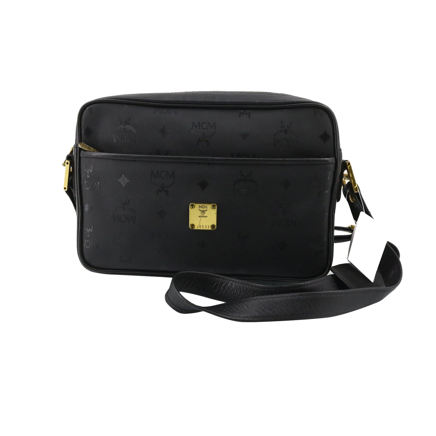 Black Visetos Shoulder Bag