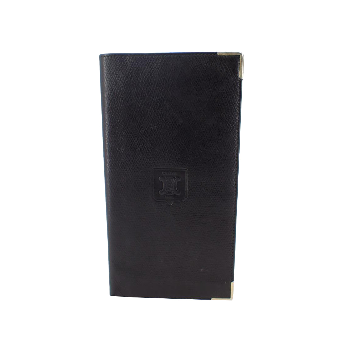 Black Leather Long Wallet