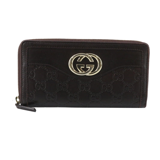 Brown Sima Zippy Long Wallet