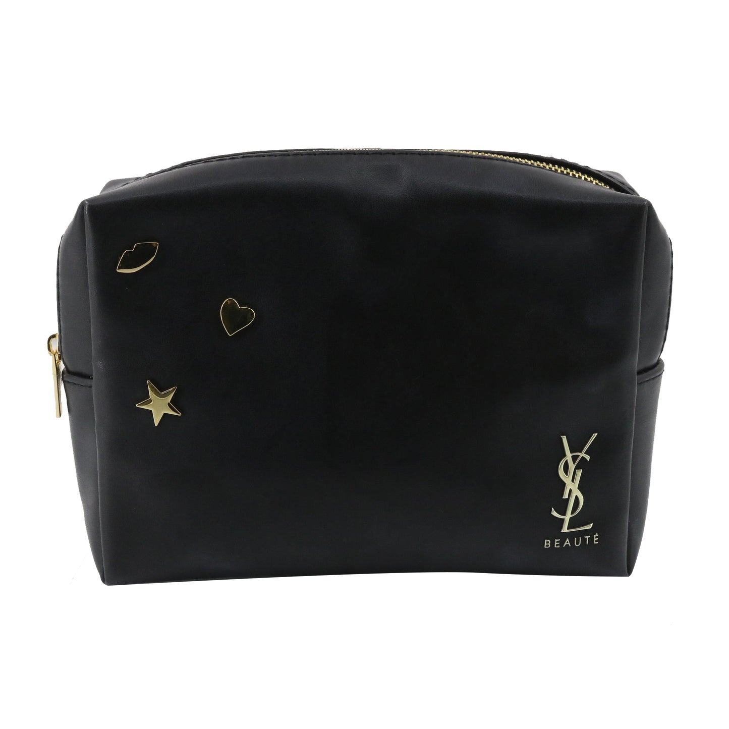 Black Leather Cosmetic Pouch