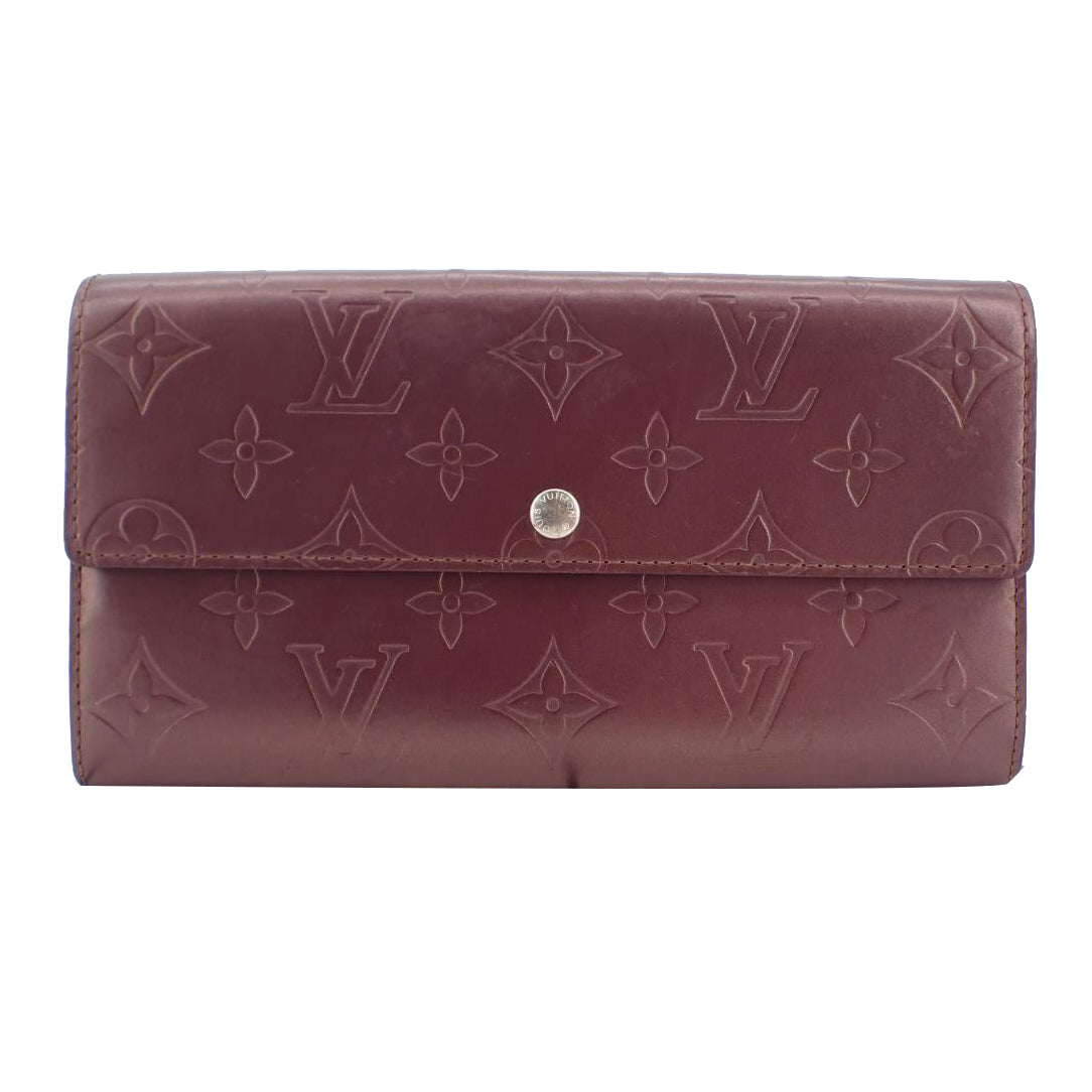 Monogram Matte Burgundy Sarah Wallet