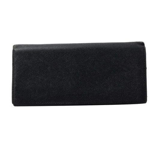 Black Leather Long Wallet