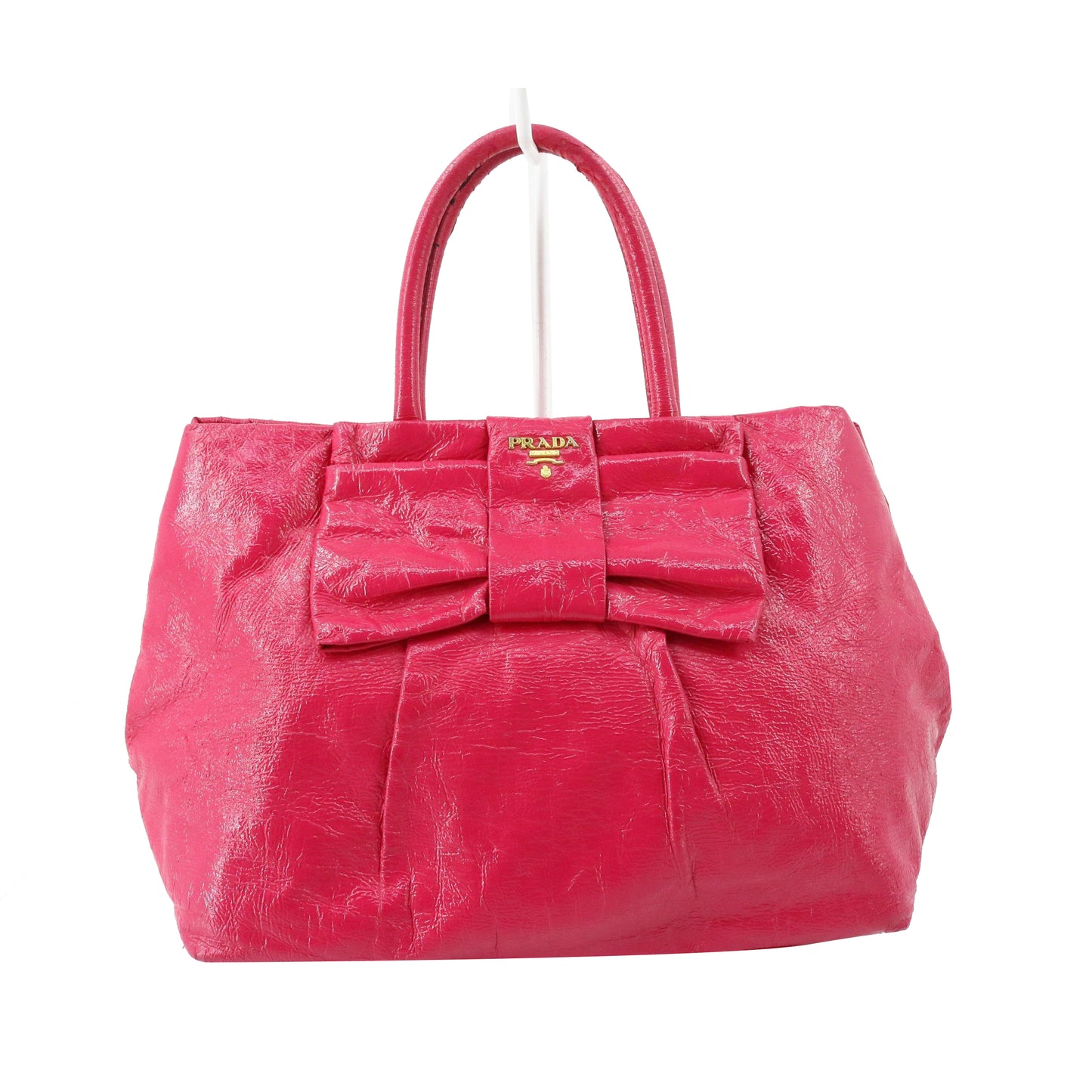 Pink Leather Tote Bag