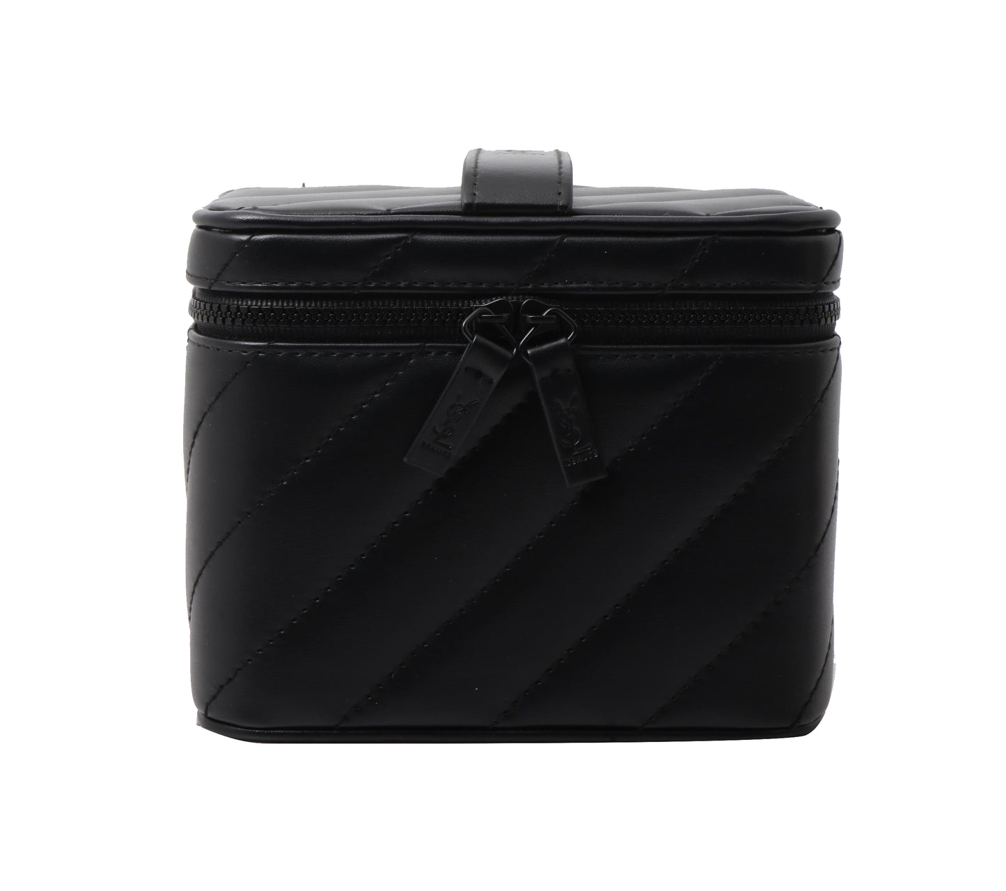 Black Leather Cosmetic Bag