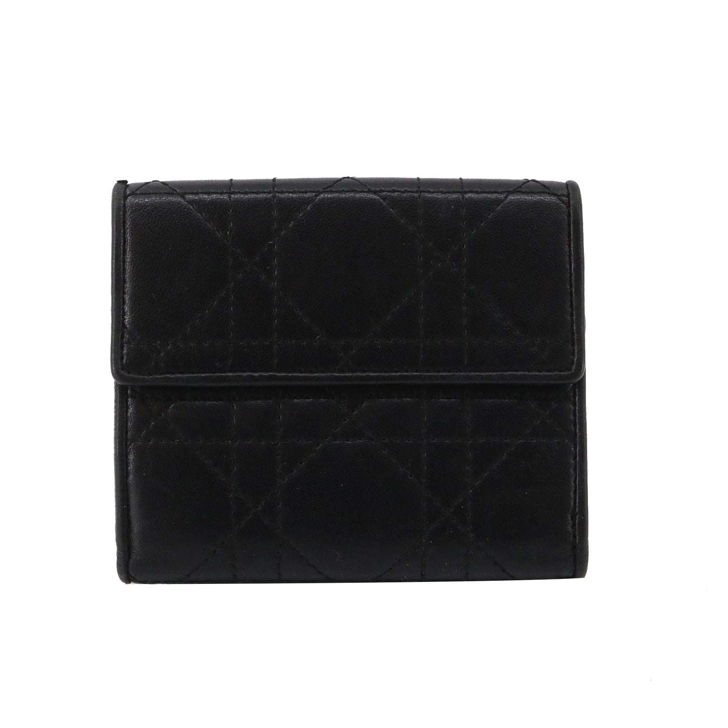 Black Leather Compact Wallet