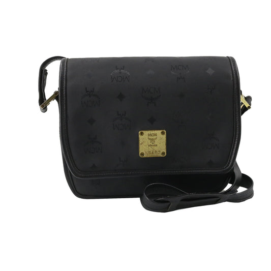 Black Visetos Shoulder Bag