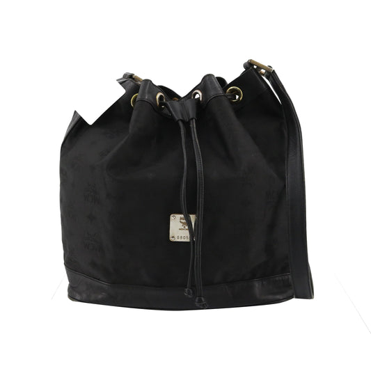 Black Visetos Drawstring Bag