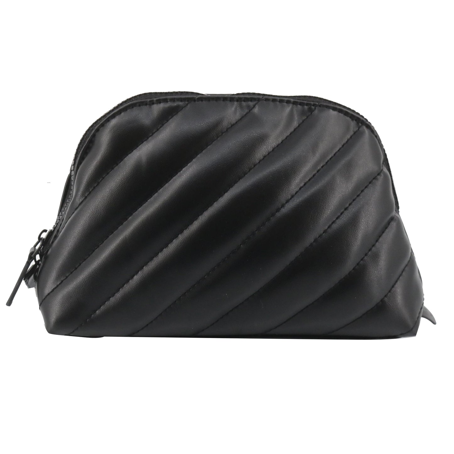 Black Leather Cosmetic Pouch