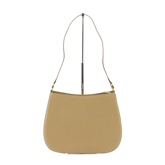 Beige Leather Shoulder Bag