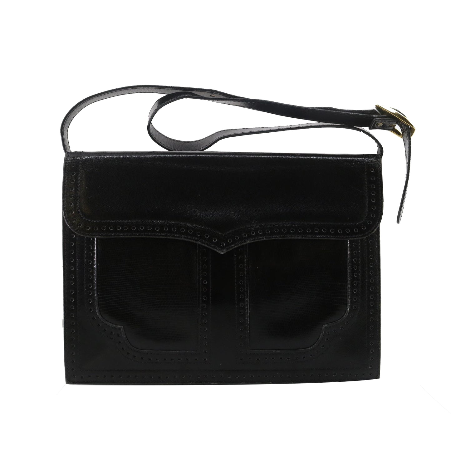 Black Leather Shoulder Bag