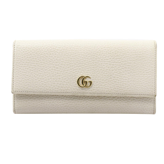 White Gucci Marmont Long Wallet