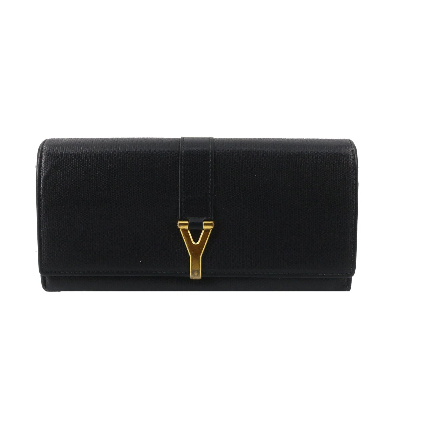 Black Y Line Long Wallet