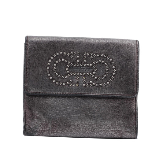 Silver Gancini Compact Wallet