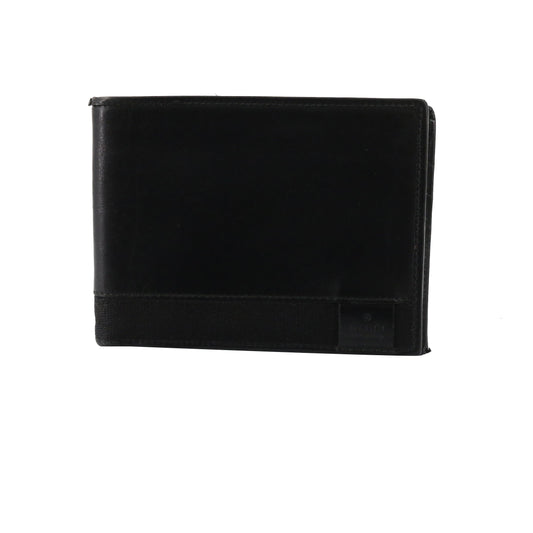 Black Leather Bi-fold Wallet