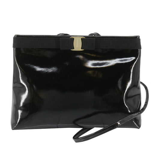 Black Vara Leather Shoulder Bag