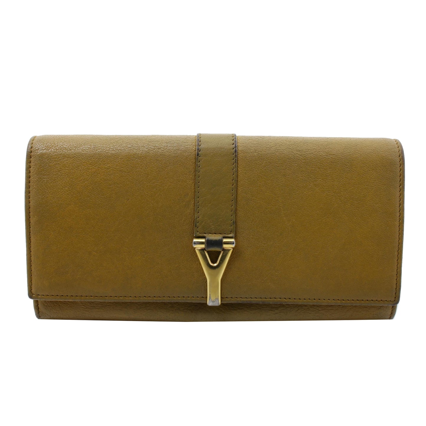 Gold Y Line Long Wallet