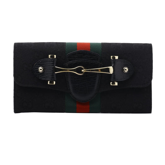 Black Horse Bit Long Wallet