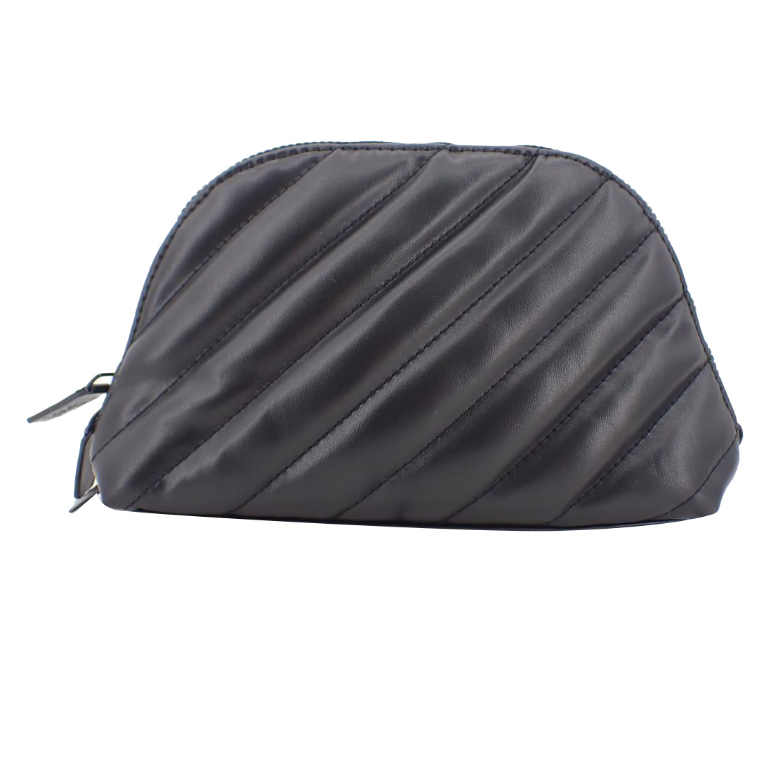 Black Leather Cosmetic Pouch