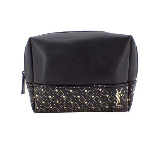 Black Leather Cosmetic Pouch