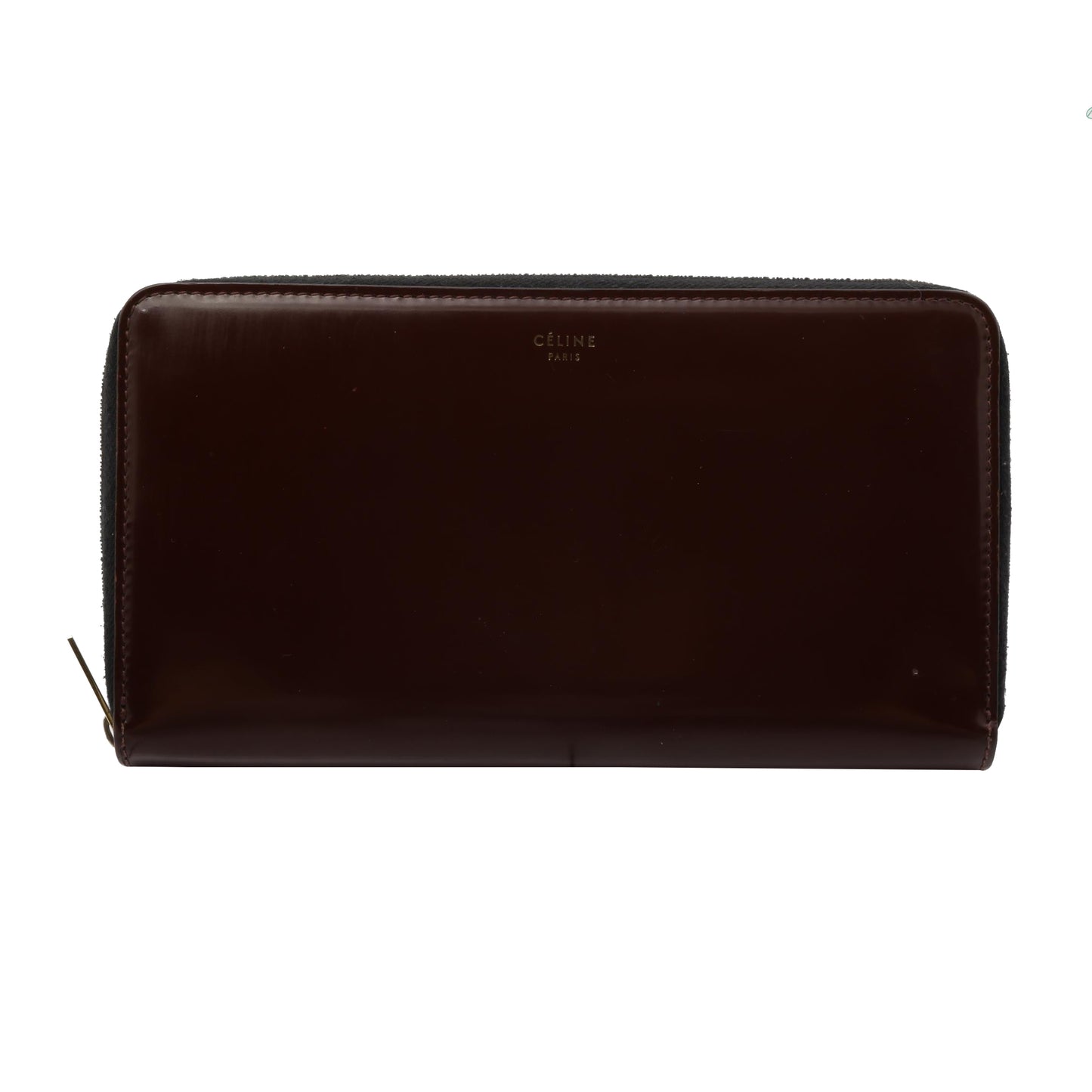 Maroon Leather Zippy Long Wallet