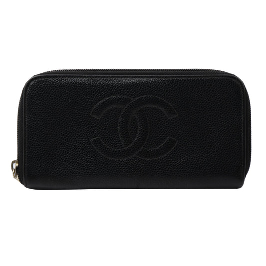 Black Caviar Zippy Long Wallet