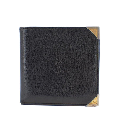 Black Leather Bi-Fold Wallet