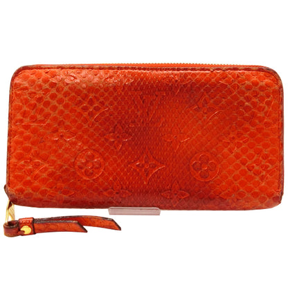 Python Leather Red Zippy Wallet