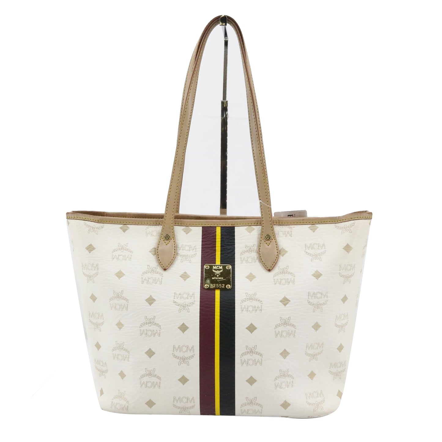 White Leather Tote Bag