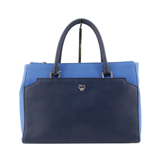 Blue Leather Handbag