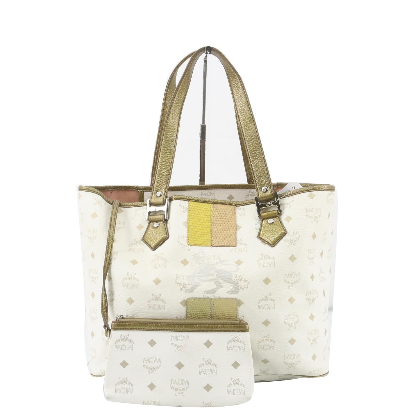 White Visetos Tote Bag