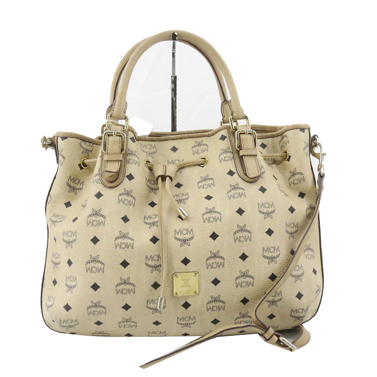 Beige Visetos Tote Bag