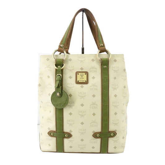 Ivory/Green Tote Bag