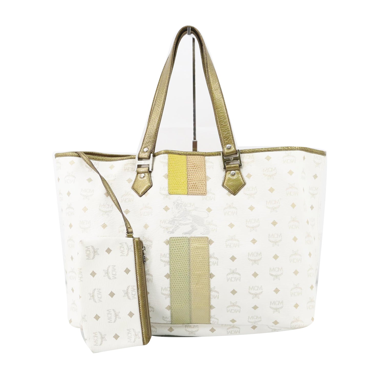 White Leather Tote Bag