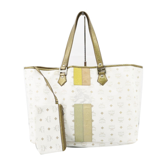 White Leather Tote Bag