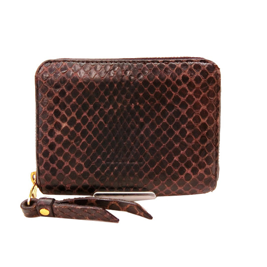 Python Leather Zippy Wallet