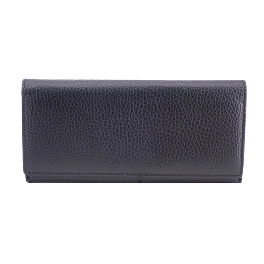 Black Leather Long Wallet