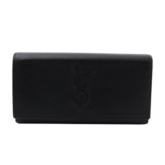 Black Leather Long Wallet